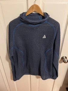 Felpa con cappuccio Nike ACG Wolf Lichen blu Polartec Alpha Direct 90 DV9426-491 uomo M nuova con etichette - Foto 1 di 2