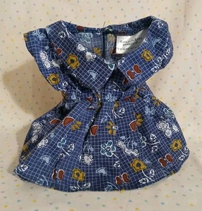Vintage Build a Bear Workshop BABW blau Blumen Herz Kleid Blume Rundkragen - Bild 1 von 6
