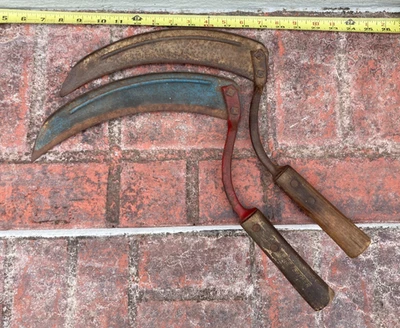 Лот из 2 винтажных серпов и кос с истинным темпераментом - Изображение 1 из 4