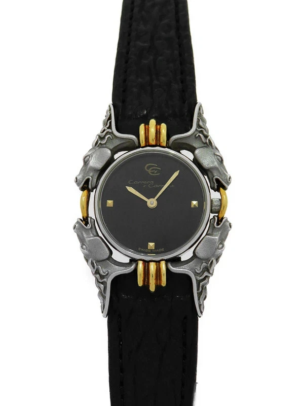 時計Carrera y Carrera SWISS MADE 116 Carrera Y Carrera ladies quartz watch demi solid 18k gold case 116