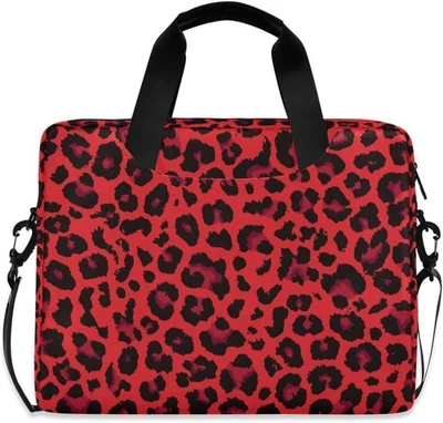 ALAZA Red Leopard Print Cheetah Laptop Case Bag Sleeve Multicoloured 2  - Image 1 of 4