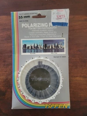 Vintage Tiffen 55mm Polarizing Filter with Jewel Case and Original Package - Image 1 of 4