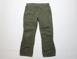 Vintage 60er 70er Militär Vietnamkrieg Herren 34x29 Utility Feldhose grün USA - Bild 1 von 16