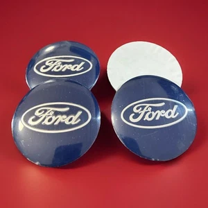 ADESIVI COPRIMOZZO FORD Blu DIAMETRO 56 mm 4 Pezzi - Imagen 1 de 1