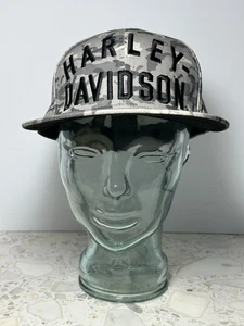 Harley-Davidson Mütze Grau/Schwarz Camouflage Snapback | Gesticktes Logo | Größe S - Bild 1 von 6