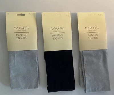 MALLAS MAYORAL NIÑA 8 AÑOS LOTE DE 3 PARES 1 AZUL MARINO 2 GRIS CLARO ¡HECHAS EN ITALIA! Nuevo con etiquetas Foto 1 de 4