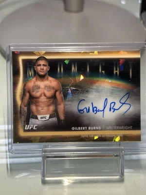 2025 Topps UFC Midnight Horizon Signatures Gilbert Burns Auto 3/5 #HNS-GB - Image 1 of 2