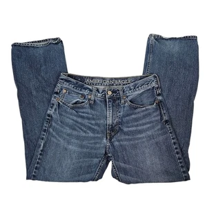 Pantalones de mezclilla American Eagle lavado medio relajados pierna recta talla 31 para hombre G74 - Imagen 1 de 13