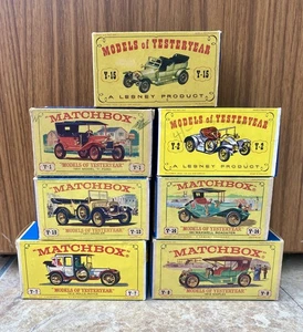 MATCHBOX LESNEY YESTERYEAR Y1, Y2, Y7, Y9, Y13, Y14, Y15 EMPTY BOXES - Picture 1 of 9