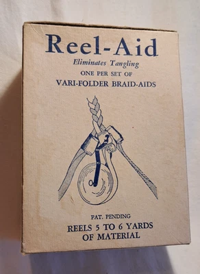 Vintage Braid-Aid Co. REEL-AID & BRAIDKIN Kit for Braided Rug Making MCM Craft - Image 1 of 4