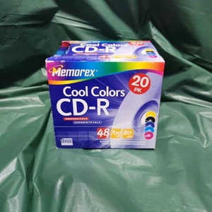 Memorex Cool Colors CD-R 20PK 48X 700MB 80min Recordable Disc Sealed - Picture 1 of 1