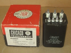 Chicago Transformers Filament FH-210H 115/230V 50/60 cycles ham radio - Picture 1 of 6
