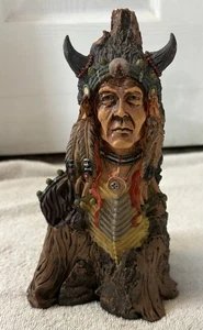Totem Indian Figurine Old West Visions Limited Edition 8.75” Tall Native Stump - Picture 1 of 8