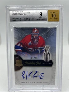 2011-12 The Cup Stanley Cup Signatures /50 Patrick Roy BGS 9 / 10 Auto - Picture 1 of 2