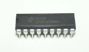 HT12D DIP DECODER INTEGRATED CIRCUIT REMOTE CONTROL SYSTEM - Picture 1 of 8