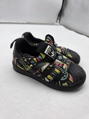 Adidas Superstar 360 Zapatos Niño Pequeño Talla 7K Negro Multi Slip-On Shell Puntera EE8389 Foto 1 de 4