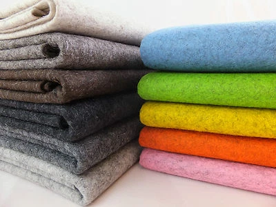 100% wool felt 1mm thick per metre & sheets natural melange colours - Image 1 of 3