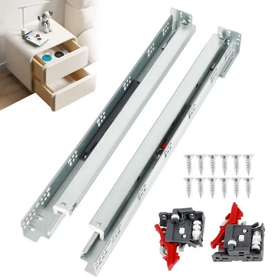 Undermount Drawer Slides 4 Pair, Soft Close Drawer Slides 18 Inch, Drawer Slides - Image 1 of 4