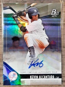 KEVIN ALCANTARA 2021 BOWMAN PLATINUM AUTO CHICAGO CUBS NEW YORK YANKEES RC - Picture 1 of 2