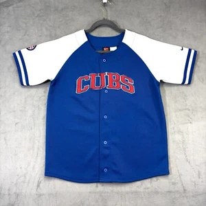 Maglia da baseball Nike Team Youth Chicago Cubs blu e bianca taglia Large 16/18 - Foto 1 di 22