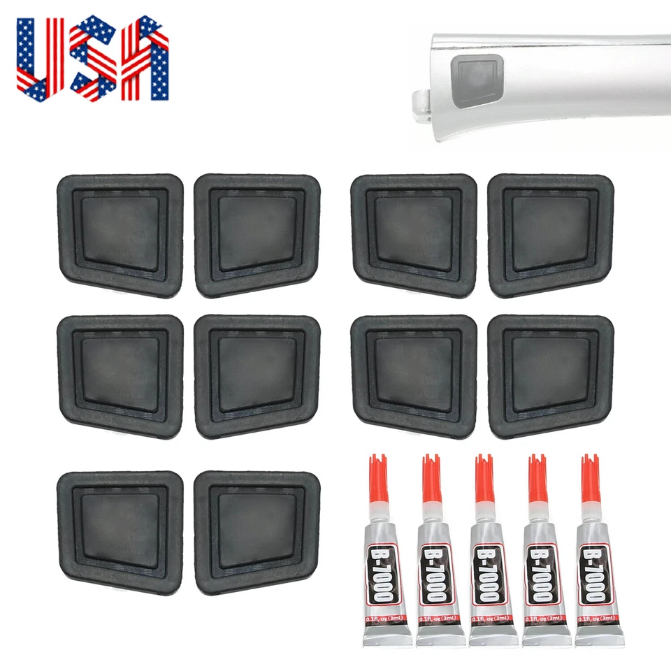 10X Tapas de goma con botón de manija exterior de puerta sin llave aptas para Mercedes-Benz Foto 1 de 4