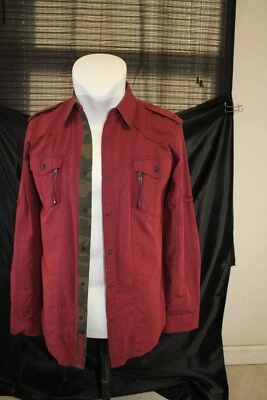 Sovereign Code /Long sleeved button up/ (Size M) / Red - Image 1 of 4