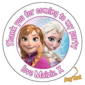 Bolso Personalizado Elsa Anna Pegatinas Cumpleaños Dulce Fiesta Gracias 229 - Imagen 1 de 3