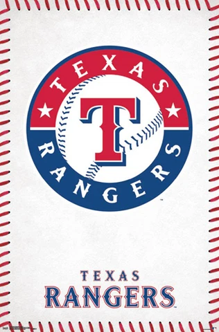 TEXAS RANGERS Official MLB Baseball Team Logo 22x34 Wall POSTER Cover