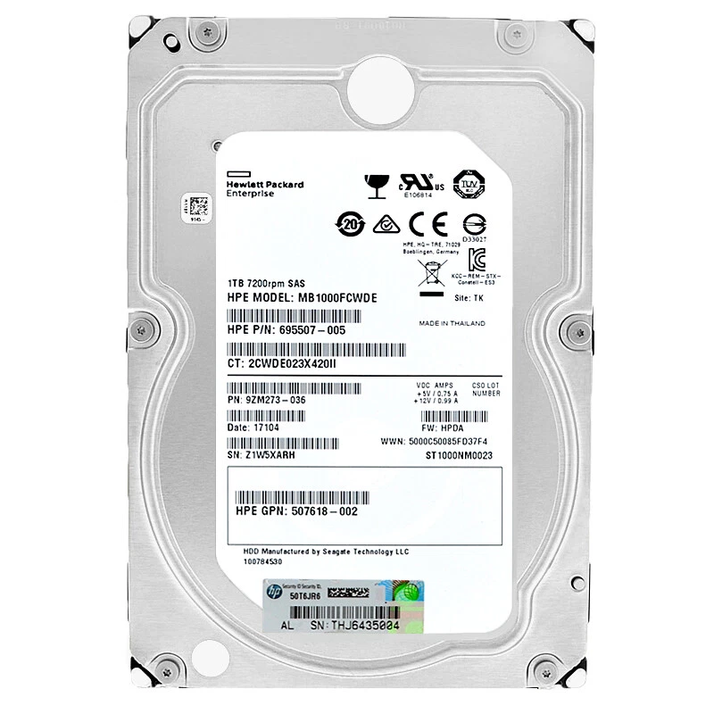 HP 1TB 7 2k SAS 3 5" 6Gb/s 32MB 695507-001 671148-001 507618-002 HDD
