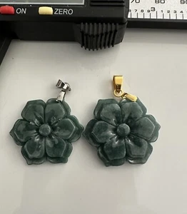 Blue Water Jade FLOWER pendant - Bild 1 von 2