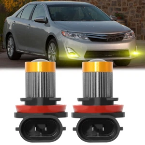 For Toyota Camry 2007-2014 2pcs H11 H8 LED Fog Light Bulbs Kit 5000K Yellow Lamp - Picture 1 of 8