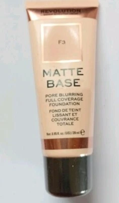 MAKEUP REVOLUTION Revolution Matte Base Full Cover Foundation Vegan F3