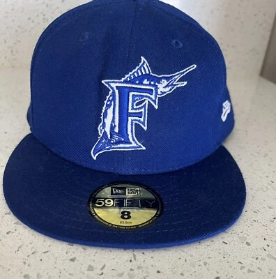 NEW Florida Marlins 59FIFTY Fitted Hat Cap 8 EBLENS EXCLUSIVE New Era - Image 1 of 4