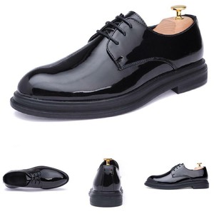 Mens Business Leisure Faux Leather Shoes Shiny Work Office Oxfords Lace up New L