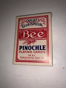 Vintage No 97 Club Special Bee Pinochle Playing Cards Not complete - Bild 1 von 7