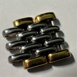 OMEGA Genuine 2 Connected Link De Ville Ladies Quartz Watch Parts Two-Tone 11mm - Picture 1 of 10