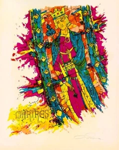 BILDENDE KUNST LITHOGRAPHIE "LE MANS" MIT SIGNIERT - Bild 1 von 3