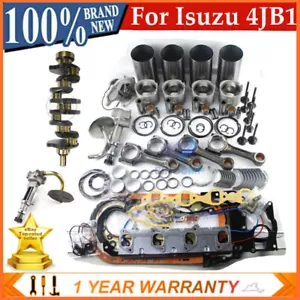 Kit de reconstrucción de revisión de motor 4JB1 4JB1T / Conrods del cigüeñal / Bomba de aceite para Isuzu - Imagen 1 de 48