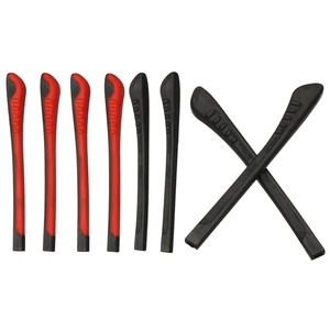 Glasses End Tips Eyeglass Anti Slip Ear Sock Tube Style 4, Black Red 4 Pairs - Picture 1 of 5