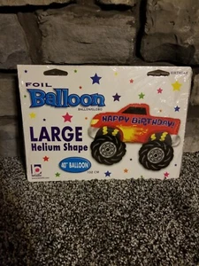 Large 40" Red Truck Happy Birthday Mylar Shape Balloon 102cm - Picture 1 of 7
