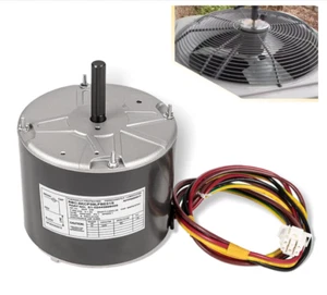 Condenser Fan Motor 1/4 HP 208-230V | Replace for York Genteq, Coleman, Luxaire, - Picture 1 of 7