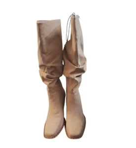 Womens Suede Knee High Boots Maurices Carissa/210278 Beige Size 7.5 - Picture 1 of 6