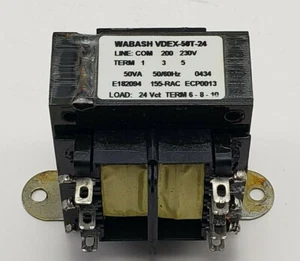 WABASH Transformer VDEX-50T-24 PRI 200/230V SEC 24 V et 6-8-10 50 VA - Picture 1 of 6