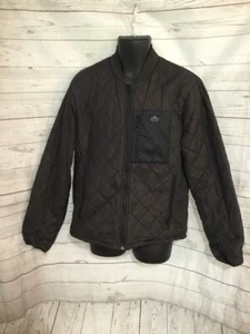 Penfield Men's Quilted Jacket Zip Up Dark Brown Nylon Size XL - Picture 1 of 8