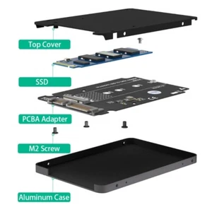 SATA3.0 to SSDs, SSDs to 2.5inch SATA3.0 Adapters Converters for 30/42/60/80 - Afbeelding 1 van 8