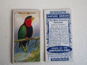 John Player 1909 Cigarette Cards Nature Series Card Variants (e5)
