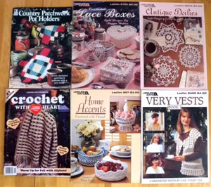 Lot of 6 Leisure Arts and House of White Birches Crochet Leaflets & Booklets - Picture 1 of 7