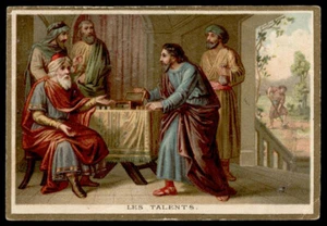 santino cromo-holy card vita di gesu' I TALENTI - Picture 1 of 1