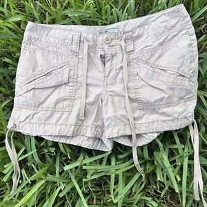 Women’s 1994 Vintage Old Navy Mini Cargo Shorts With Drawstrings Y2K - Picture 1 of 3