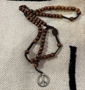 Hippie peace pendant necklace, Peace necklace, Peace pendant sign necklace - Bild 1 von 3